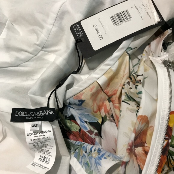 Dolce & Gabbana White Floral Dress - Picture 5 of 7